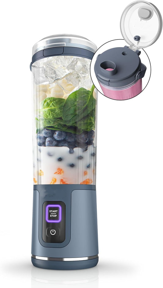 20oz Draagbare Blender Maak smoothies en sapjes overal met deze draagbare blender. Aangedreven door een 270W motor en een 4000mAh via USB oplaadbare batterij